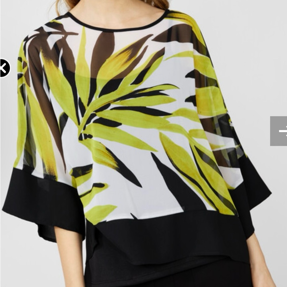 Frank Lyman Design Leaf Print Blouse
